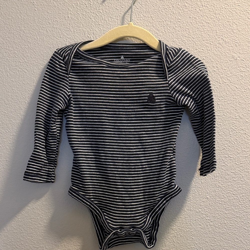 GAP Navy and White Striped Kids Bodysuit